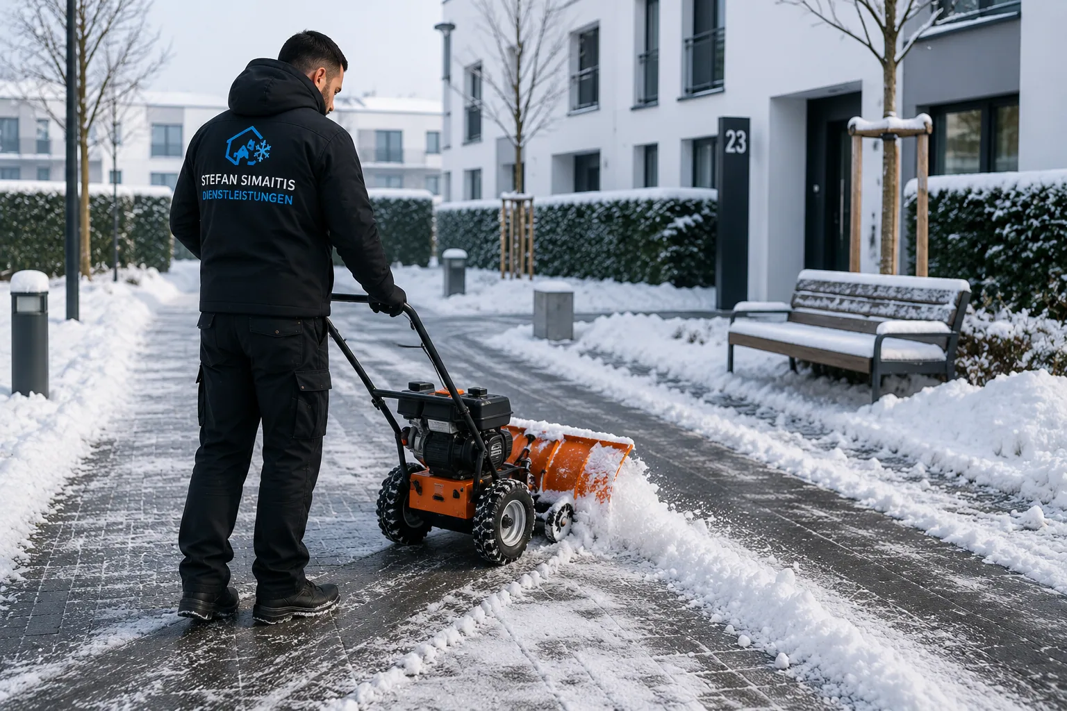Symbolbild für den Winterdienst an Gehwegen